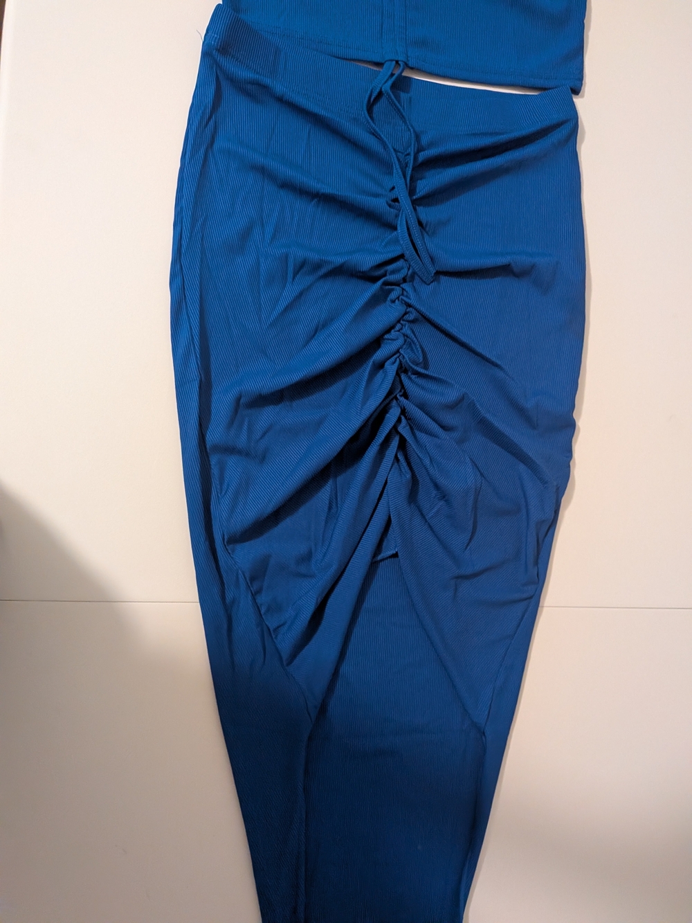 Ruched Royal Blue Pencil Dress - Women